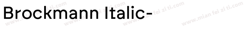 Brockmann Italic字体转换